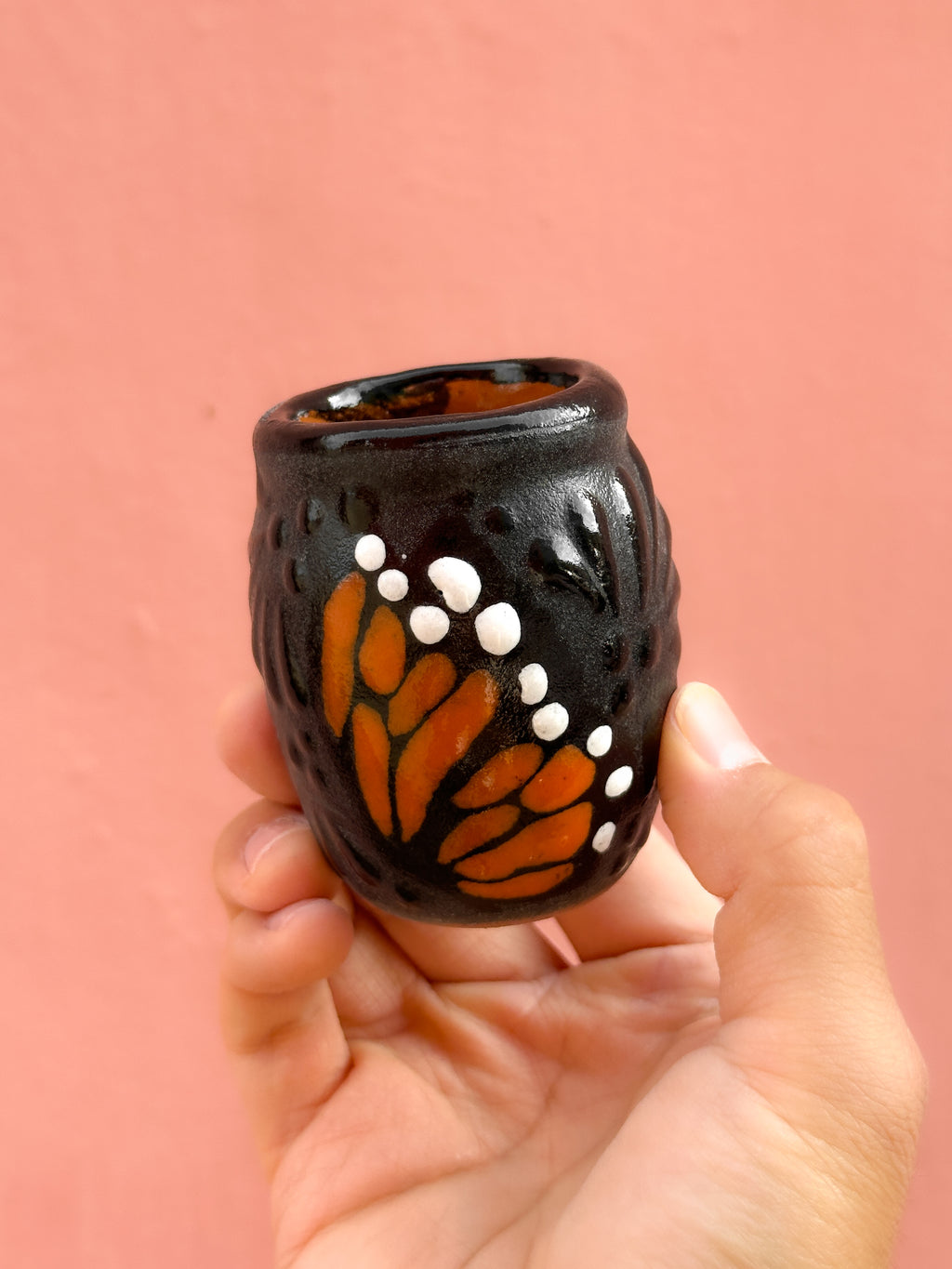 PRE-ORDER Black Butterfly Monarch Shot Glass (SHIPS IN APPROX. 6-12 WEEKS)