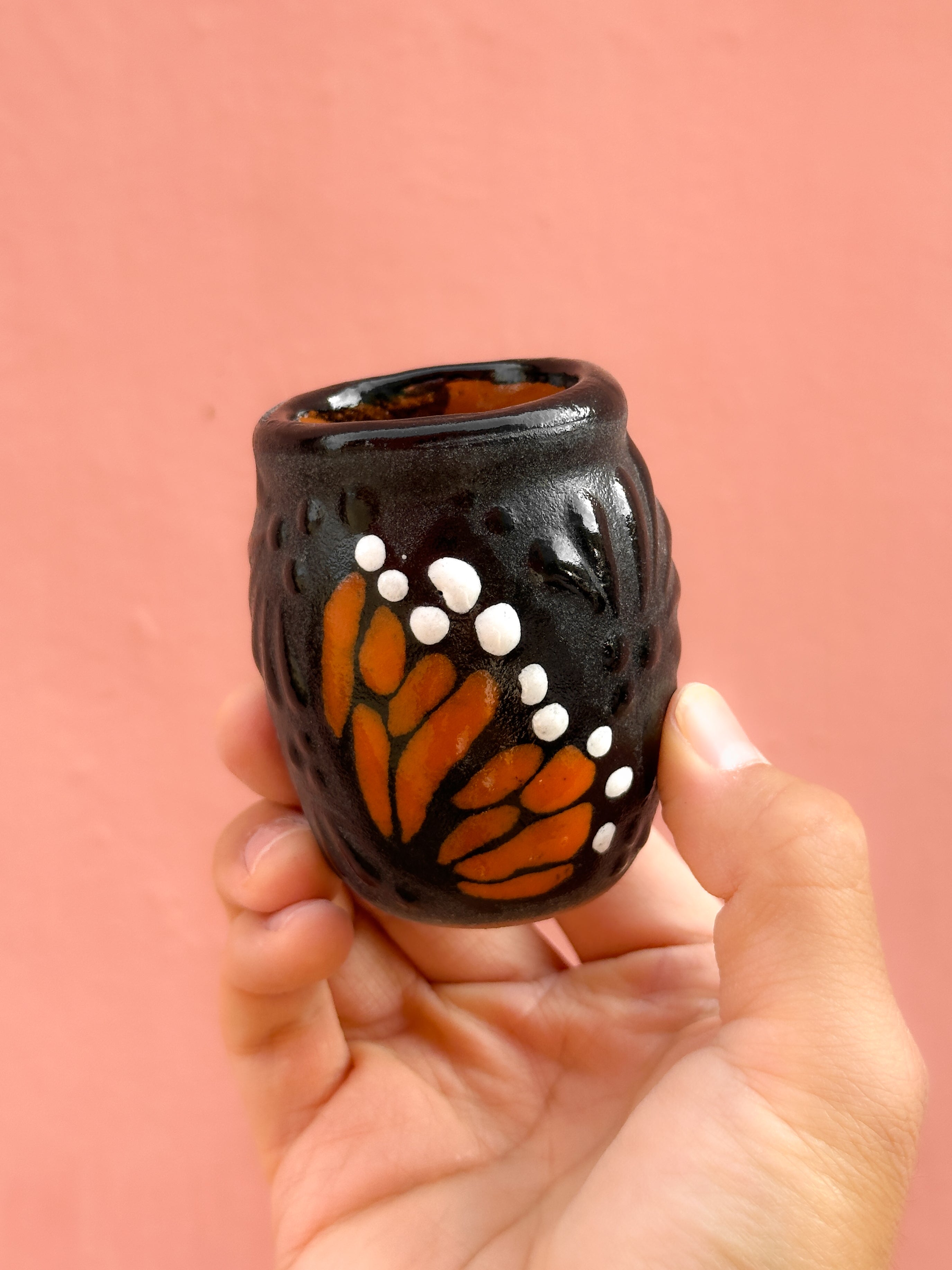 PRE-ORDER Black Butterfly Monarch Shot Glass (SHIPS IN APPROX. 6-12 WEEKS)