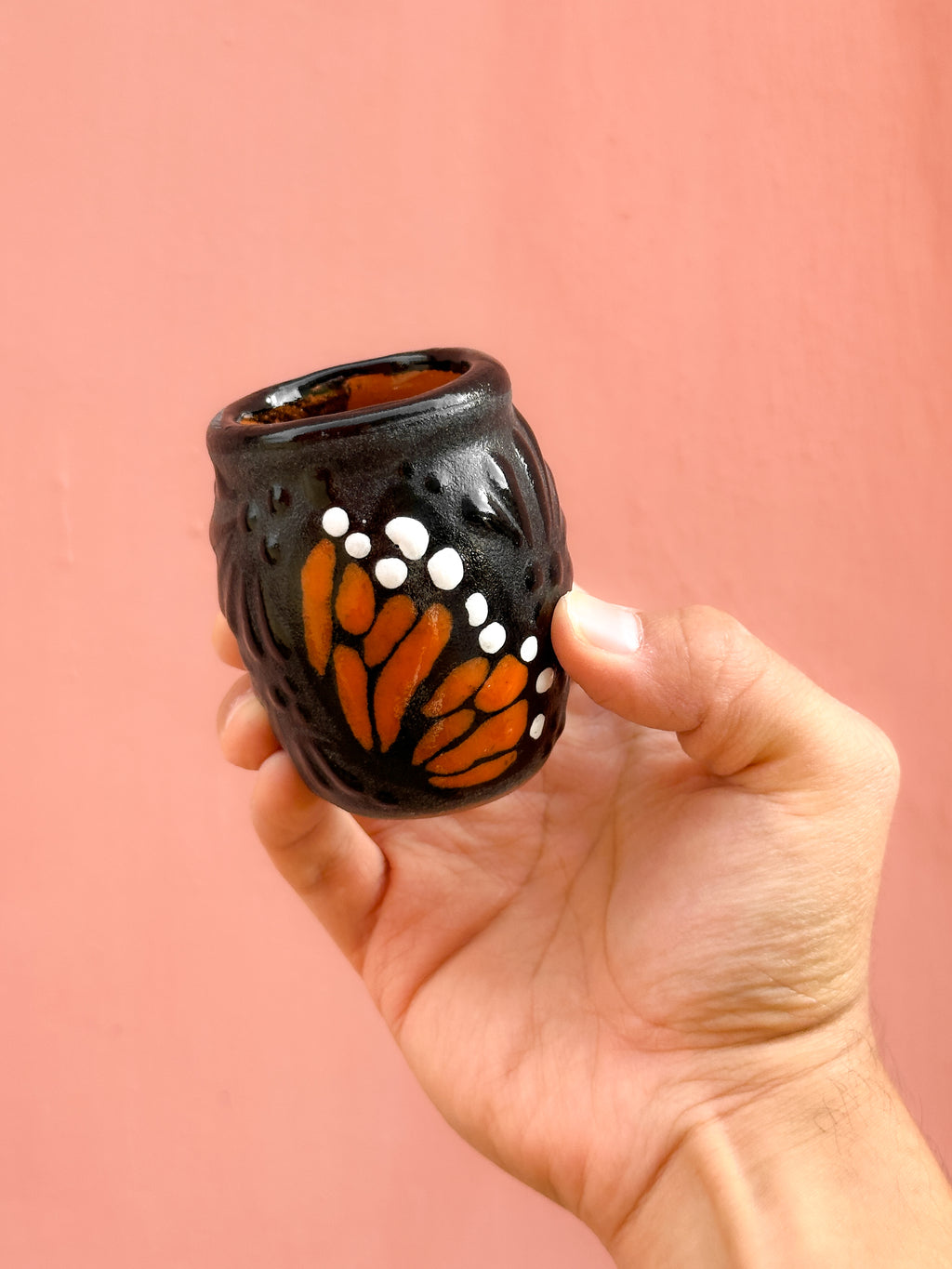 PRE-ORDER Black Butterfly Monarch Shot Glass (SHIPS IN APPROX. 6-12 WEEKS)