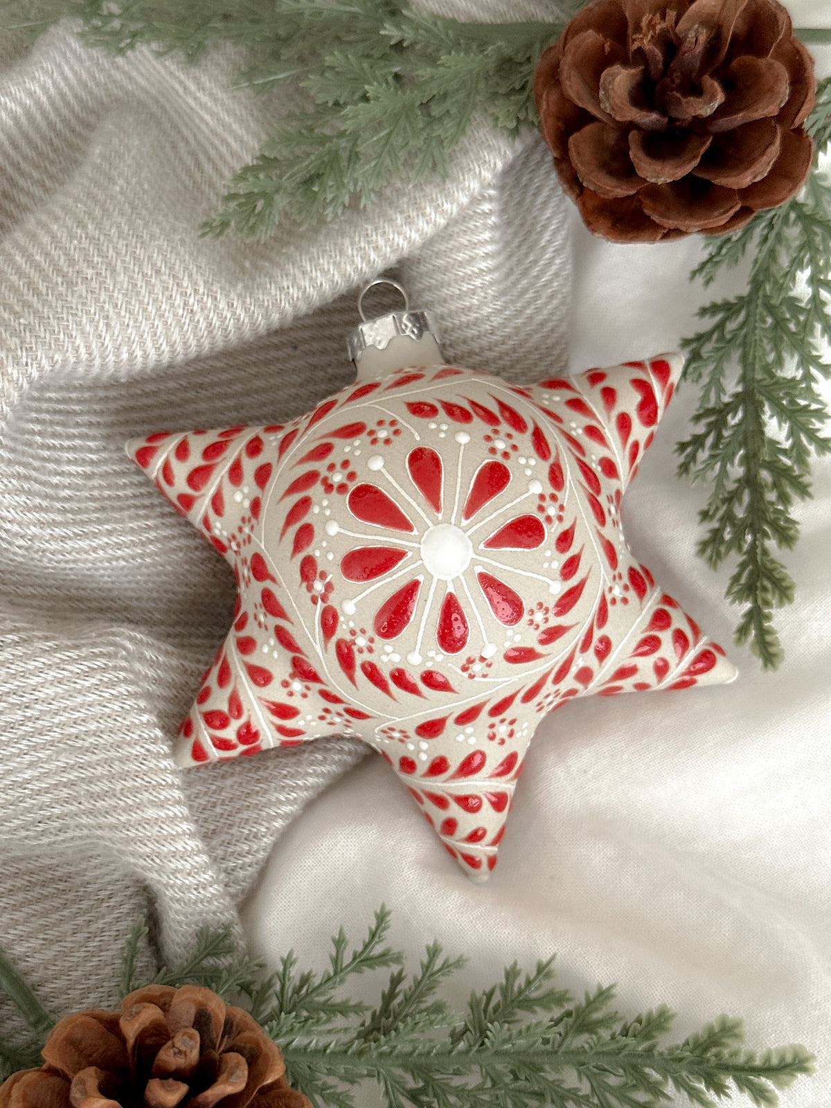 PRE-ORDER "Piñata Mexicana" White Christmas Ornament (SHIPS IN APPROX. 6-12 WEEKS)