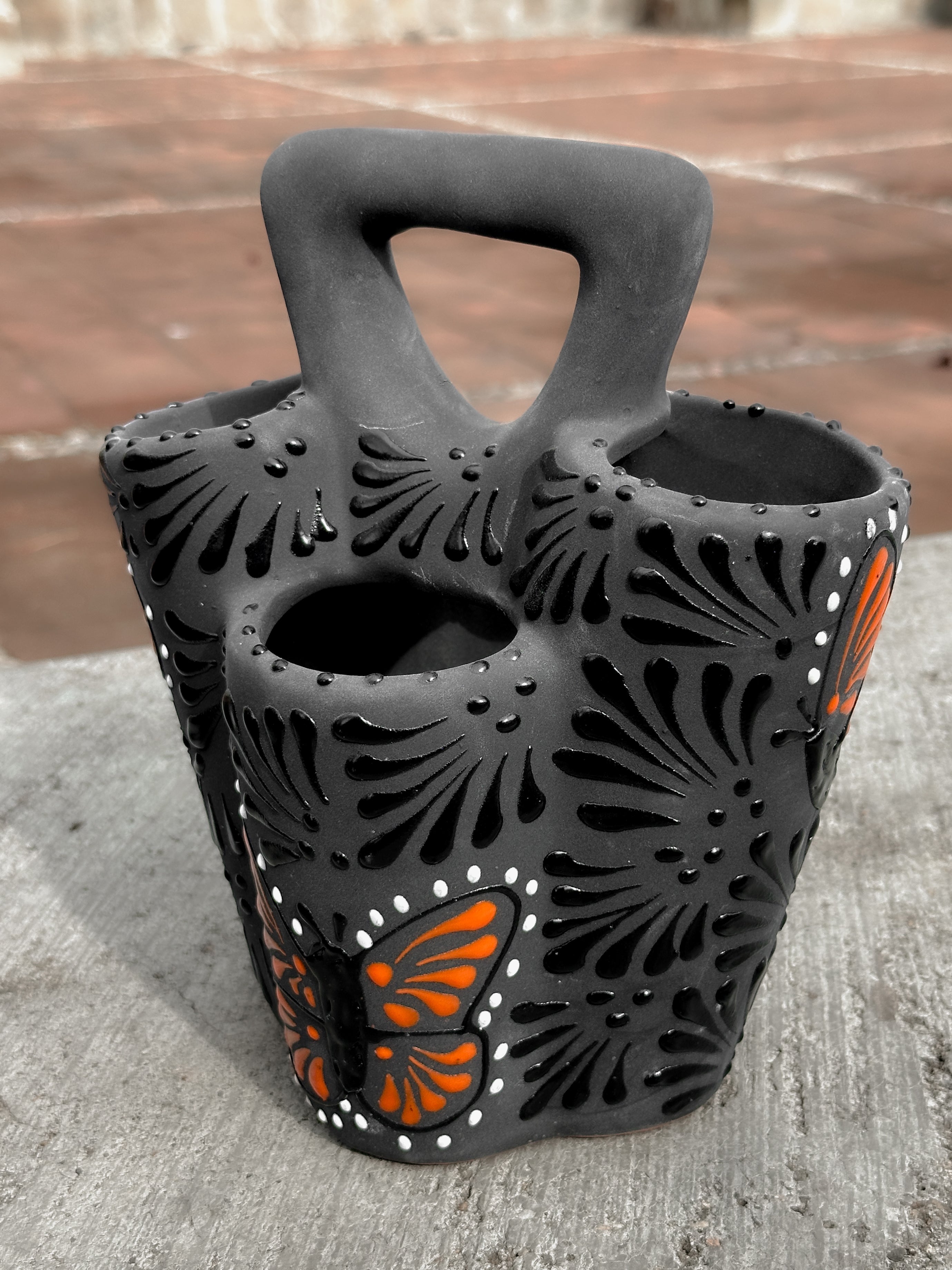 PRE-ORDER Black Butterfly Monarch Utensil Holder (SHIPS IN APPROX. 6-12 WEEKS)