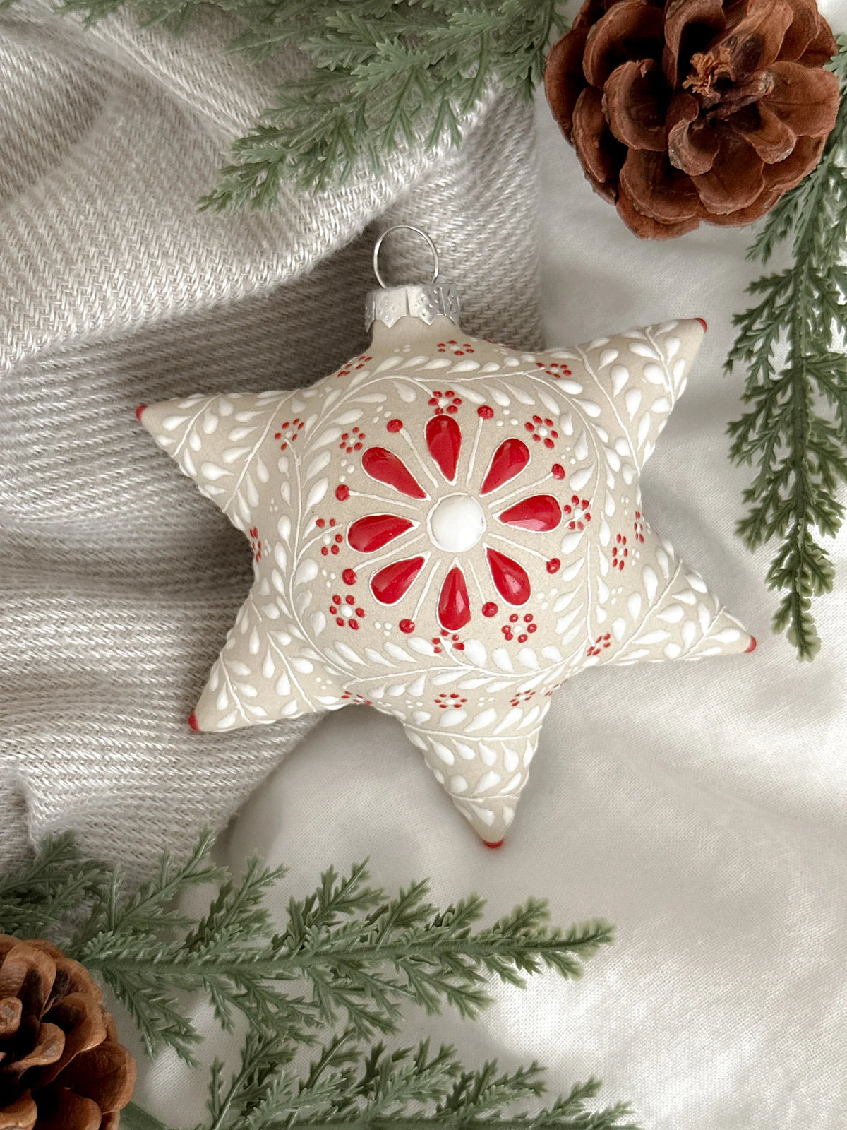 PRE-ORDER "Piñata Mexicana" White Christmas Ornament (SHIP STARTING DEC 5)