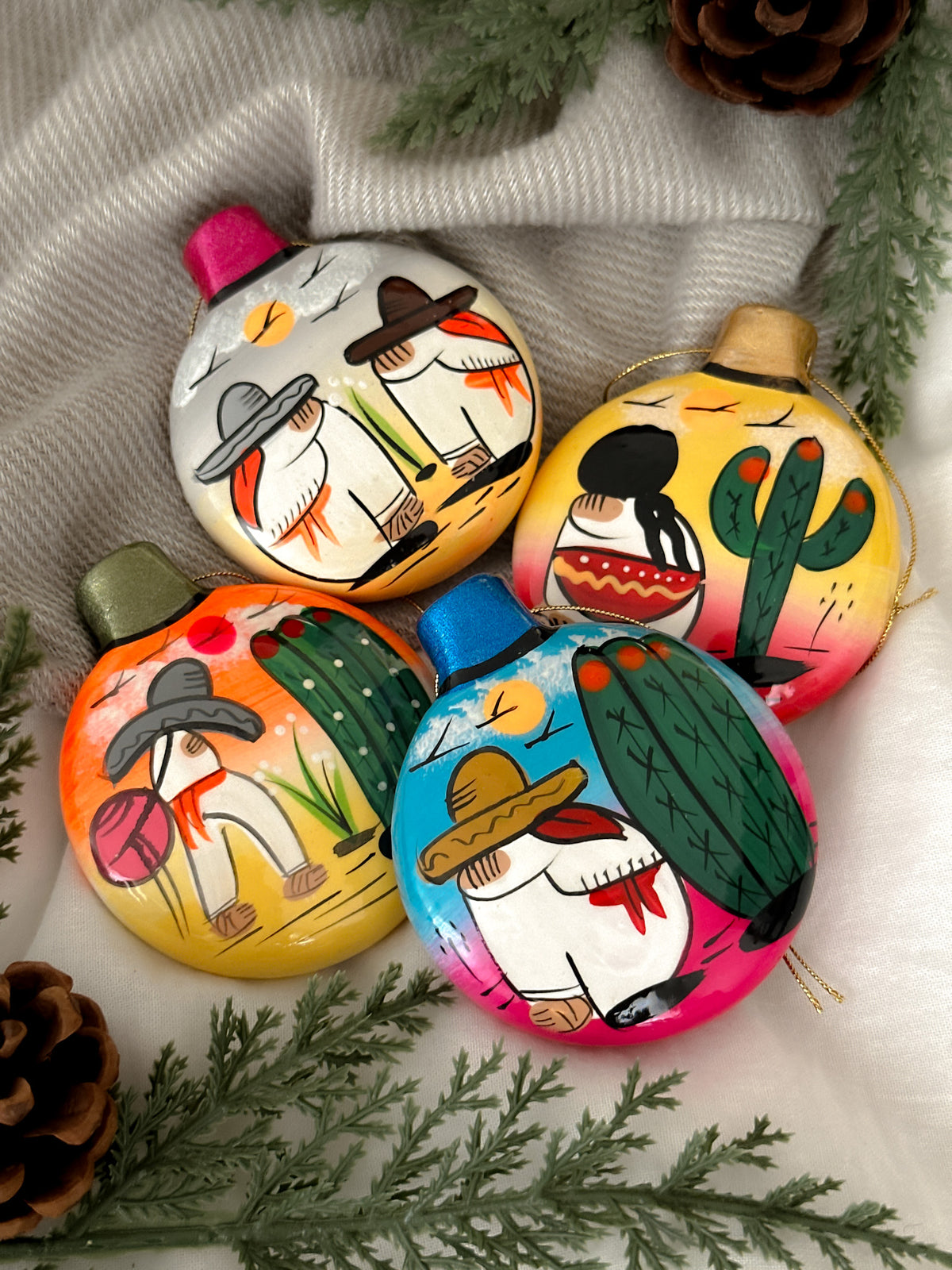 PRE-ORDER "Historias de México" Assorted Christmas Ornaments (SHIPS IN APPROX. 6-12 WEEKS)