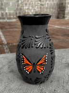 PRE-ORDER Black Butterfly Monarch Flower Vase (SHIPS IN APPROX. 6-12 WEEKS)