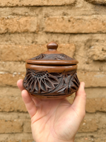 Brown Clay Sugar Bowl