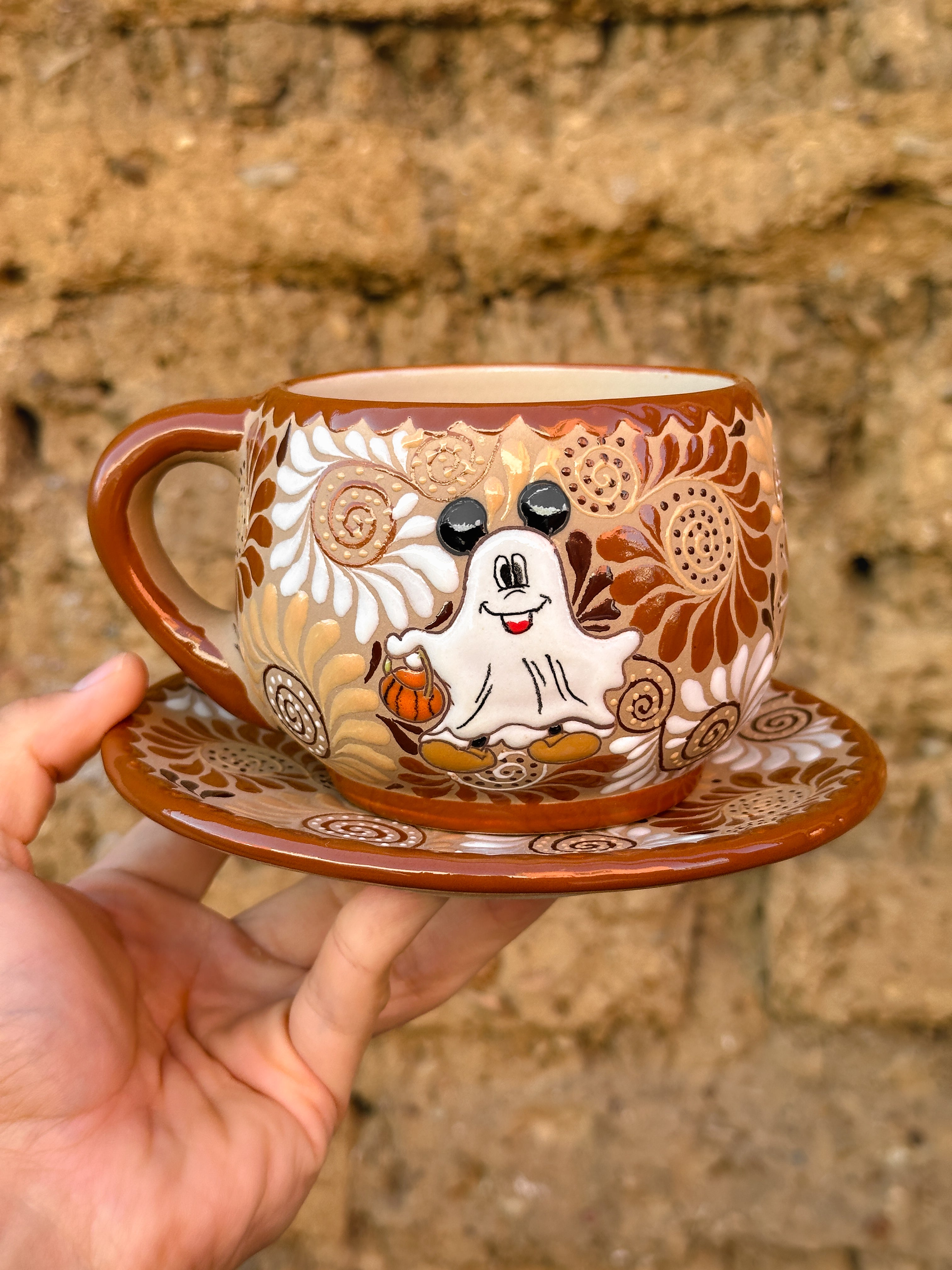 PRE-ORDER Mouse Ghost Mug And Plate Set (SHIPS IN APPROX. 6-12 WEEKS)