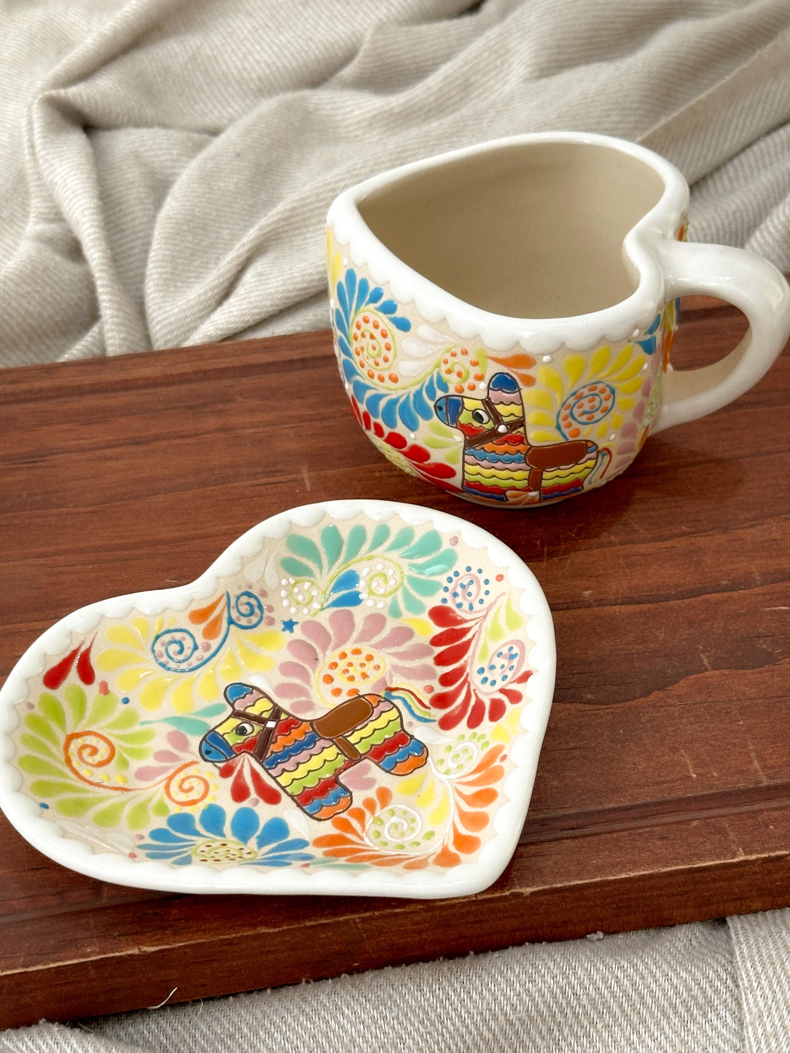 Christmas Piñata Plate and Mug Set