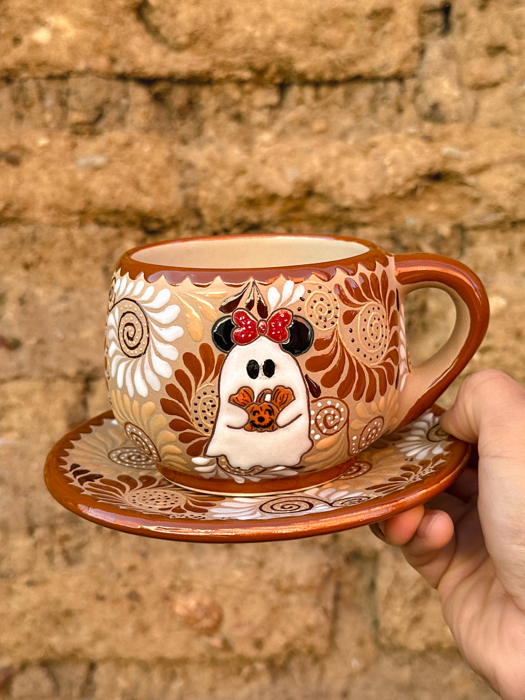 PRE-ORDER Minnie Ghost Mug And Plate Set (SHIPS IN APPROX. 6-12 WEEKS)