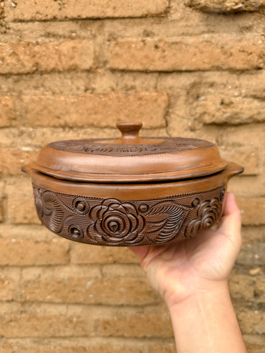 Brown Clay Tortilla Holder