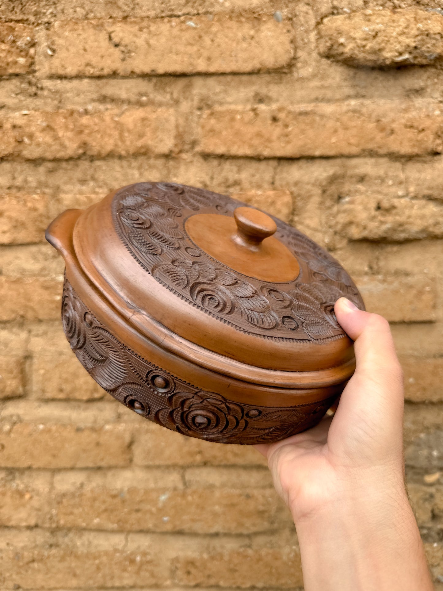 Brown Clay Tortilla Holder