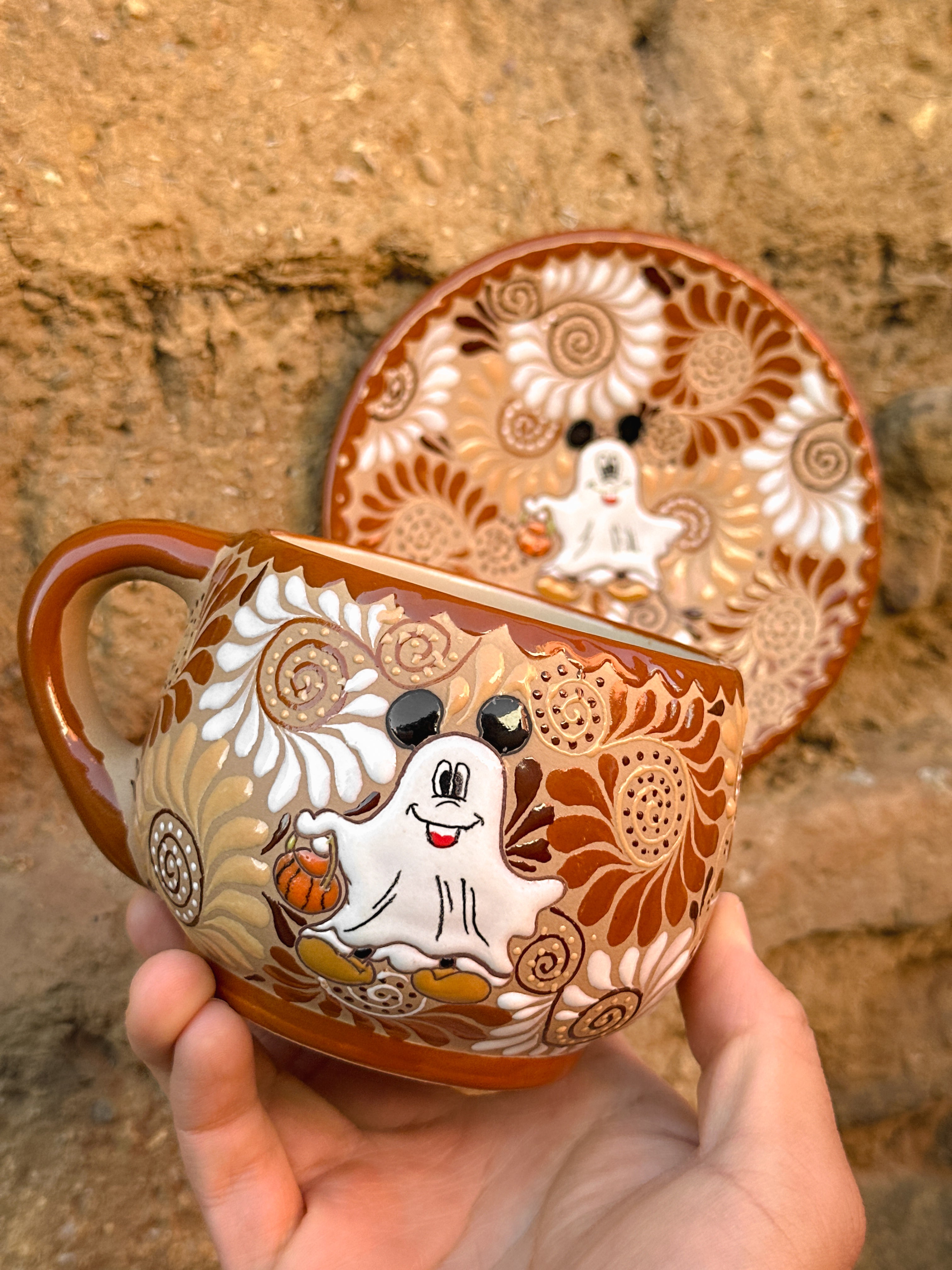 PRE-ORDER Mouse Ghost Mug And Plate Set (SHIPS IN APPROX. 6-12 WEEKS)