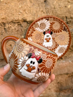 PRE-ORDER Minnie Ghost Mug And Plate Set (SHIPS IN APPROX. 6-12 WEEKS)