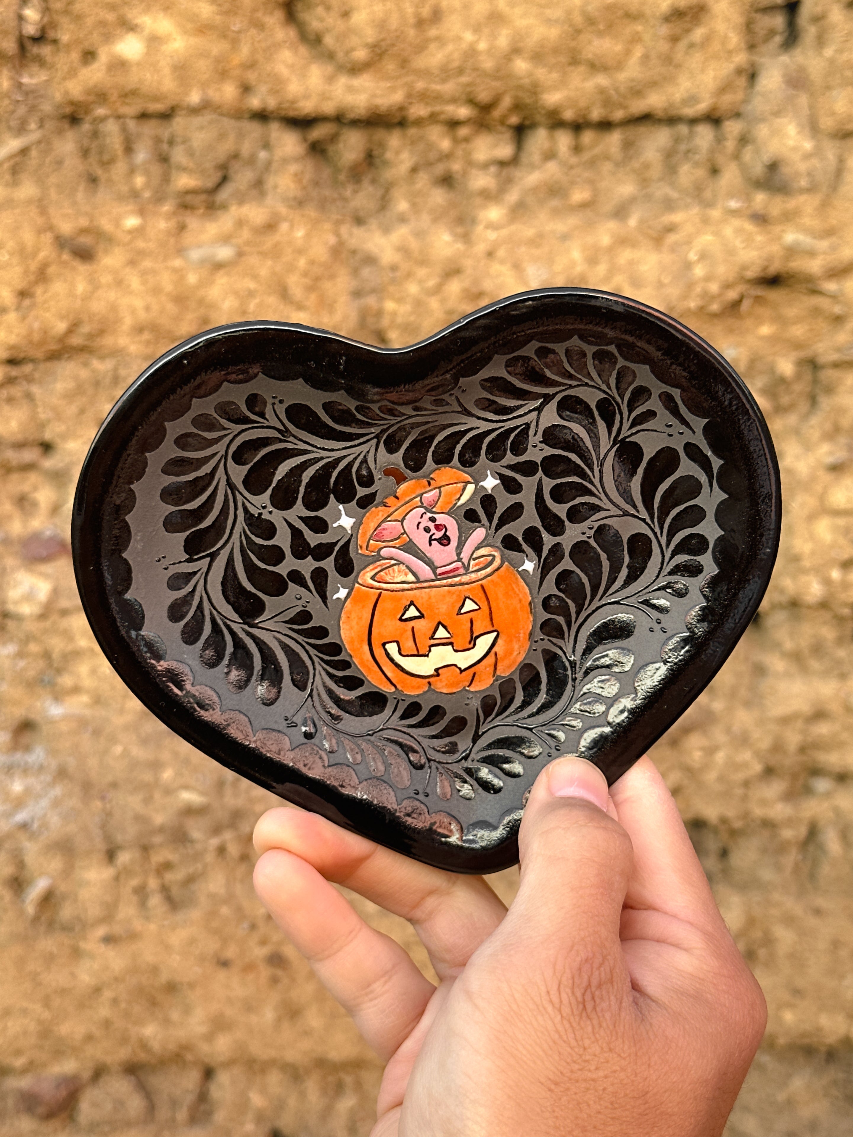 PRE-ORDER Pumpkin Piglet Mug And Plate Set (SHIPS IN APPROX. 6-12 WEEKS)