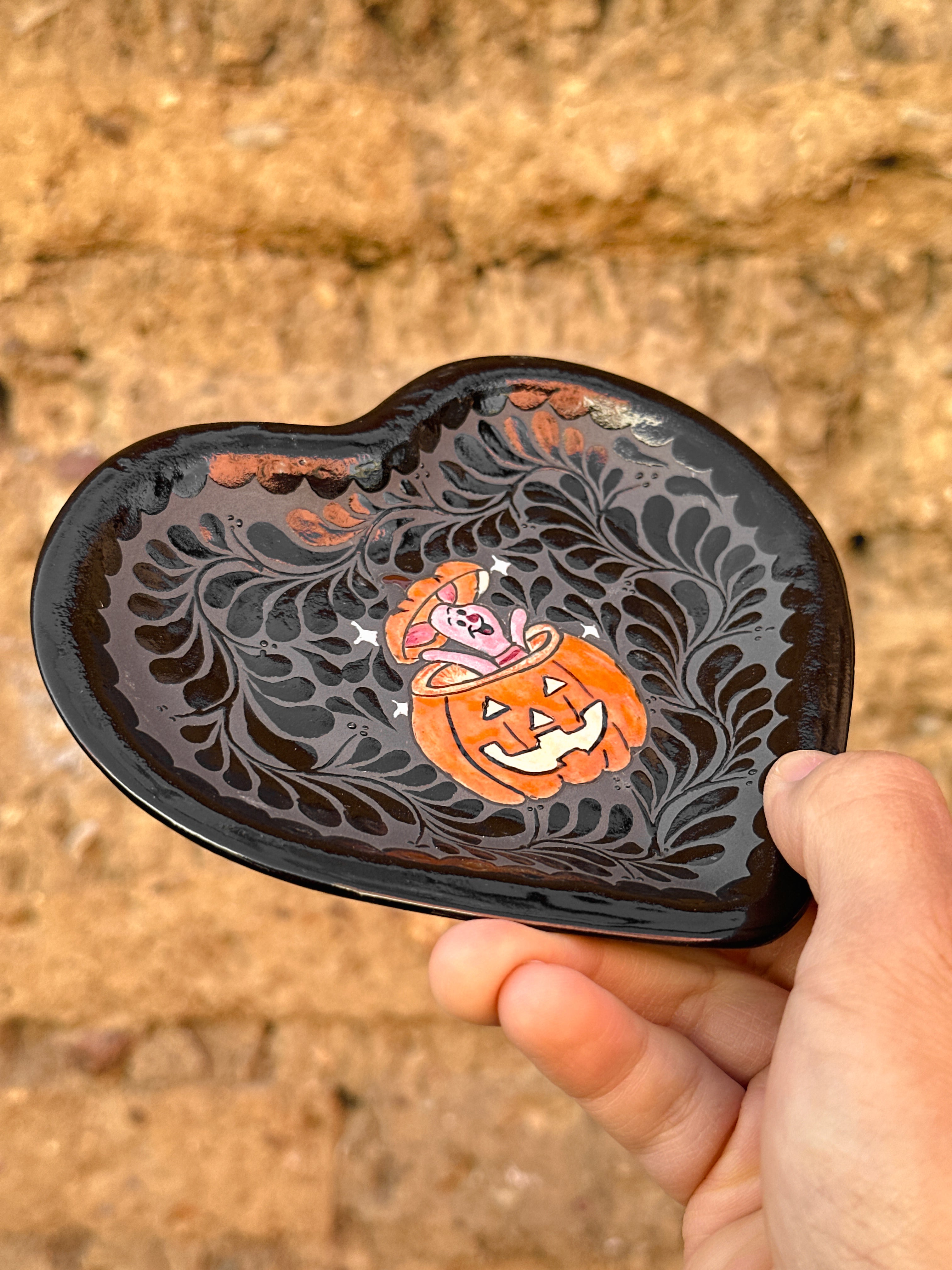 PRE-ORDER Pumpkin Piglet Mug And Plate Set (SHIPS IN APPROX. 6-12 WEEKS)