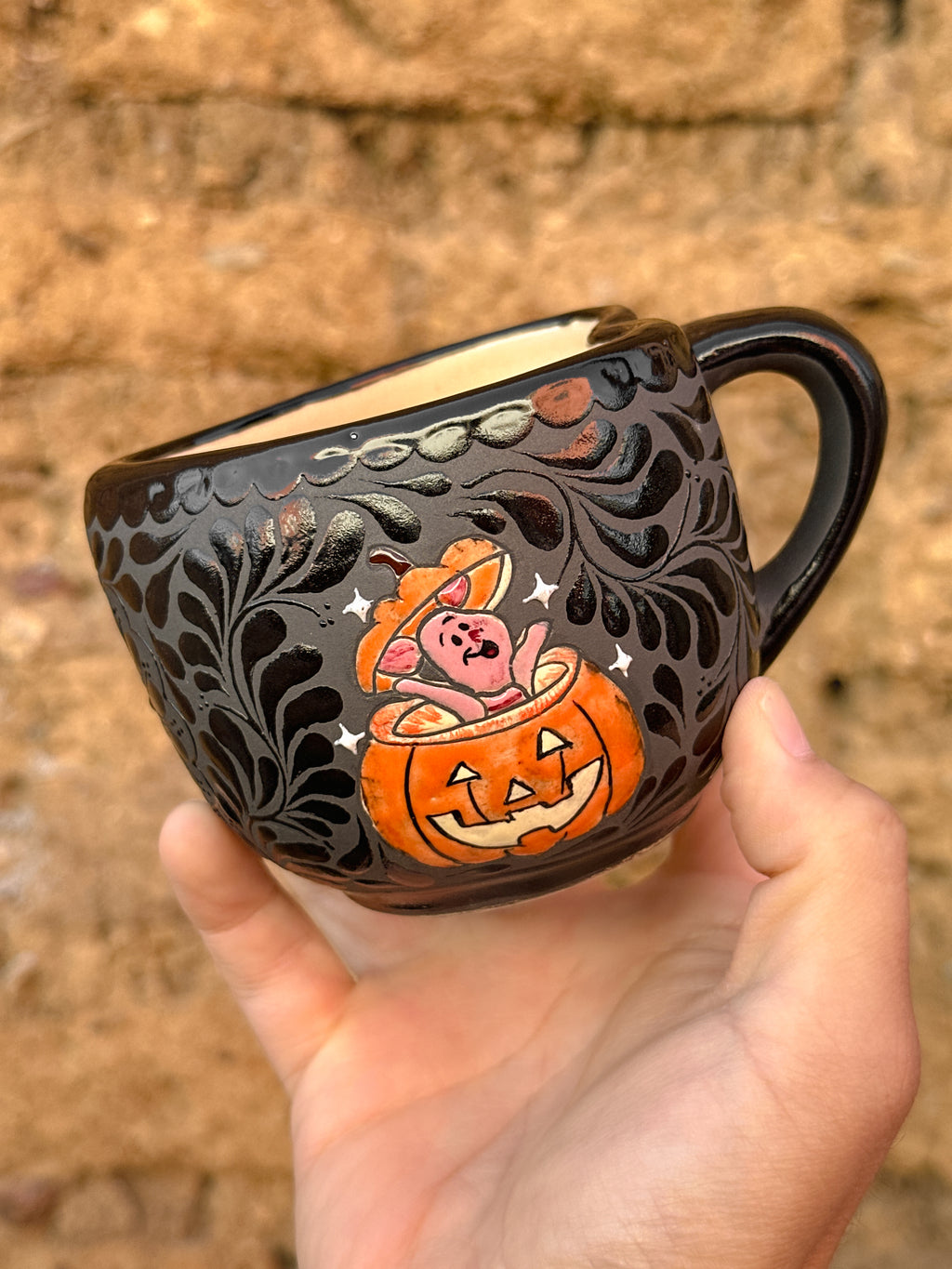 PRE-ORDER Pumpkin Piglet Mug (SHIPS IN APPROX. 6-12 WEEKS)