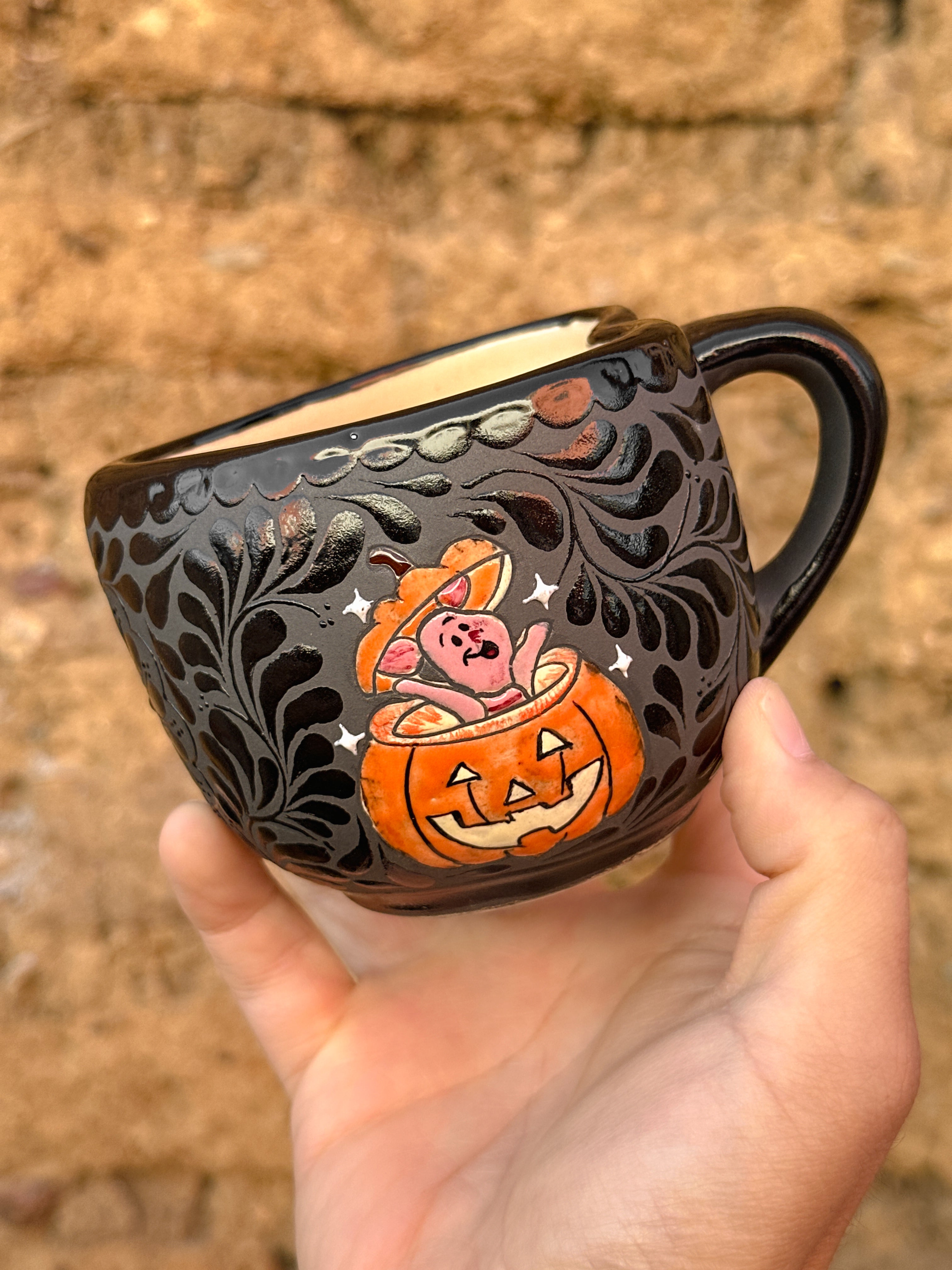 PRE-ORDER Pumpkin Piglet Mug (SHIPS IN APPROX. 6-12 WEEKS)