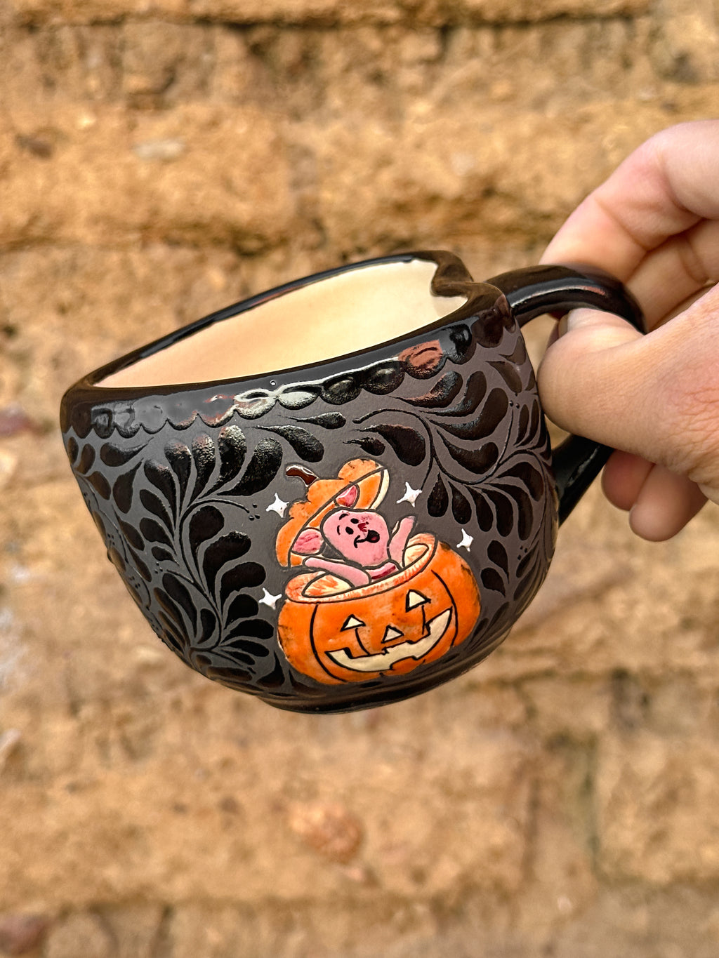 PRE-ORDER Pumpkin Piglet Mug And Plate Set (SHIPS IN APPROX. 6-12 WEEKS)