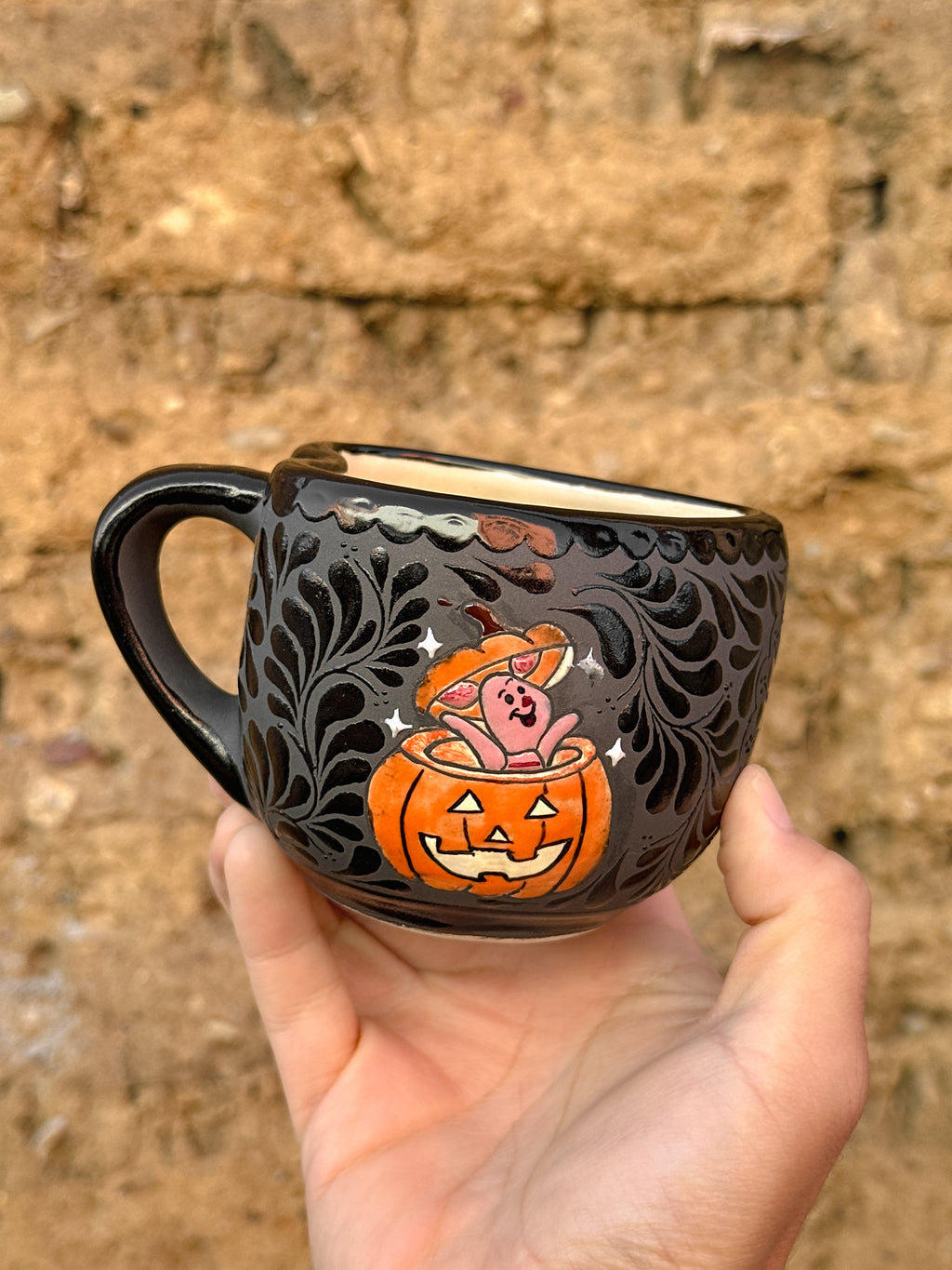 PRE-ORDER Pumpkin Piglet Mug (SHIPS IN APPROX. 6-12 WEEKS)