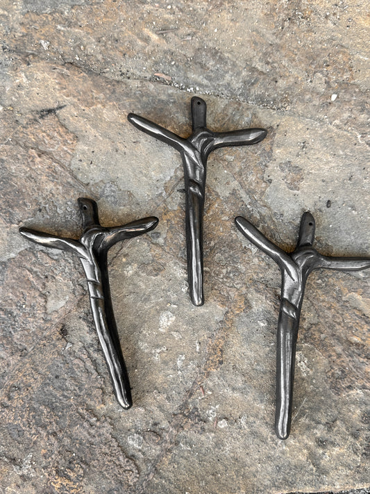 Black Clay Crucifix