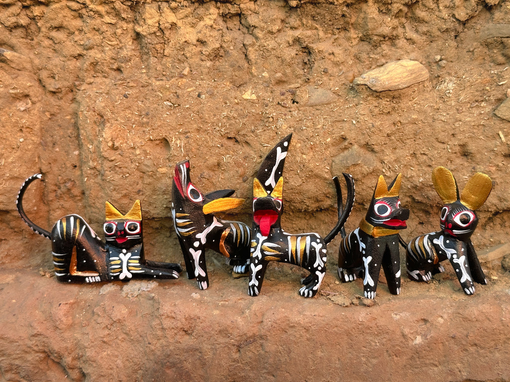 Set of 5 Day of the Dead Assorted Alebrijes