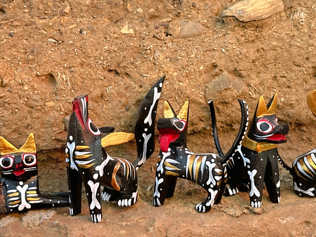 Set of 5 Day of the Dead Assorted Alebrijes
