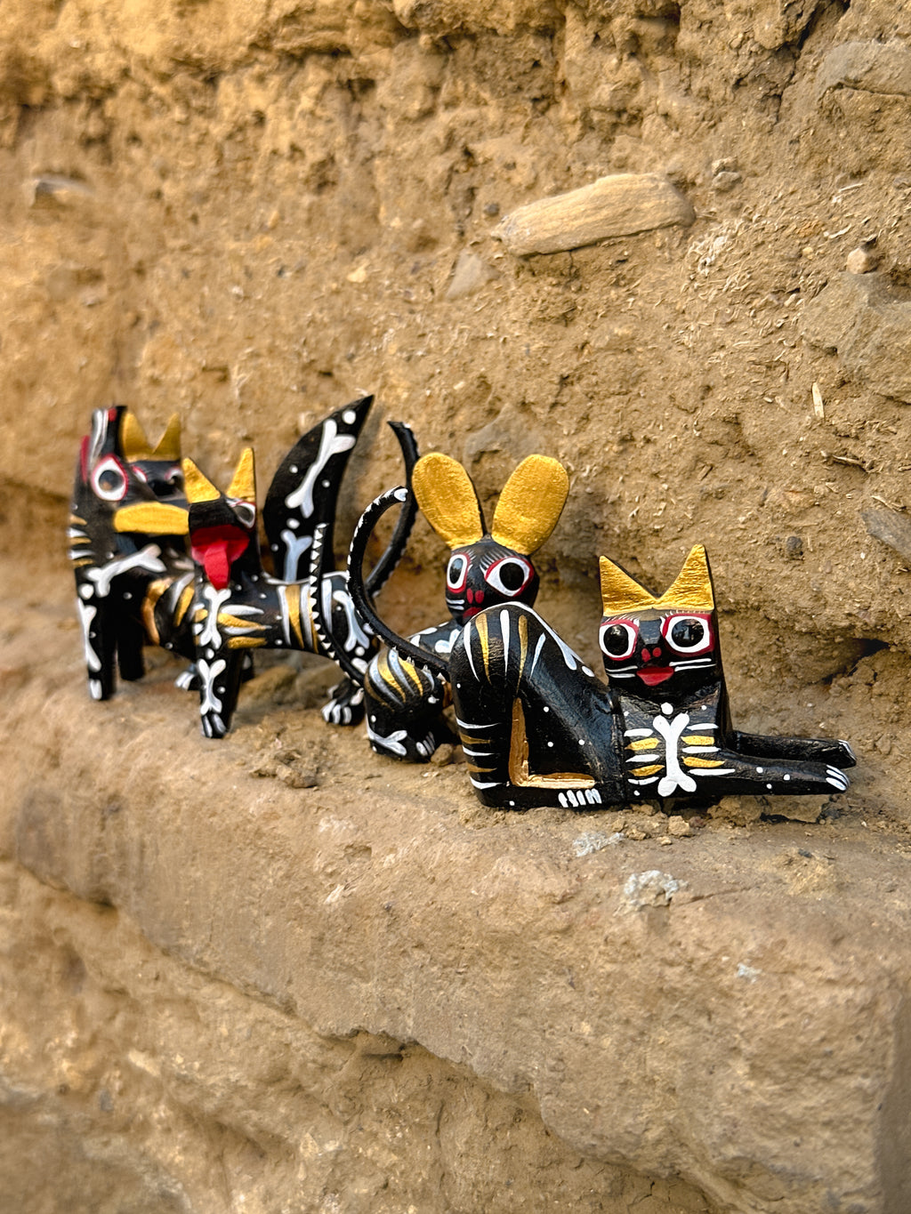 Set of 5 Day of the Dead Assorted Alebrijes