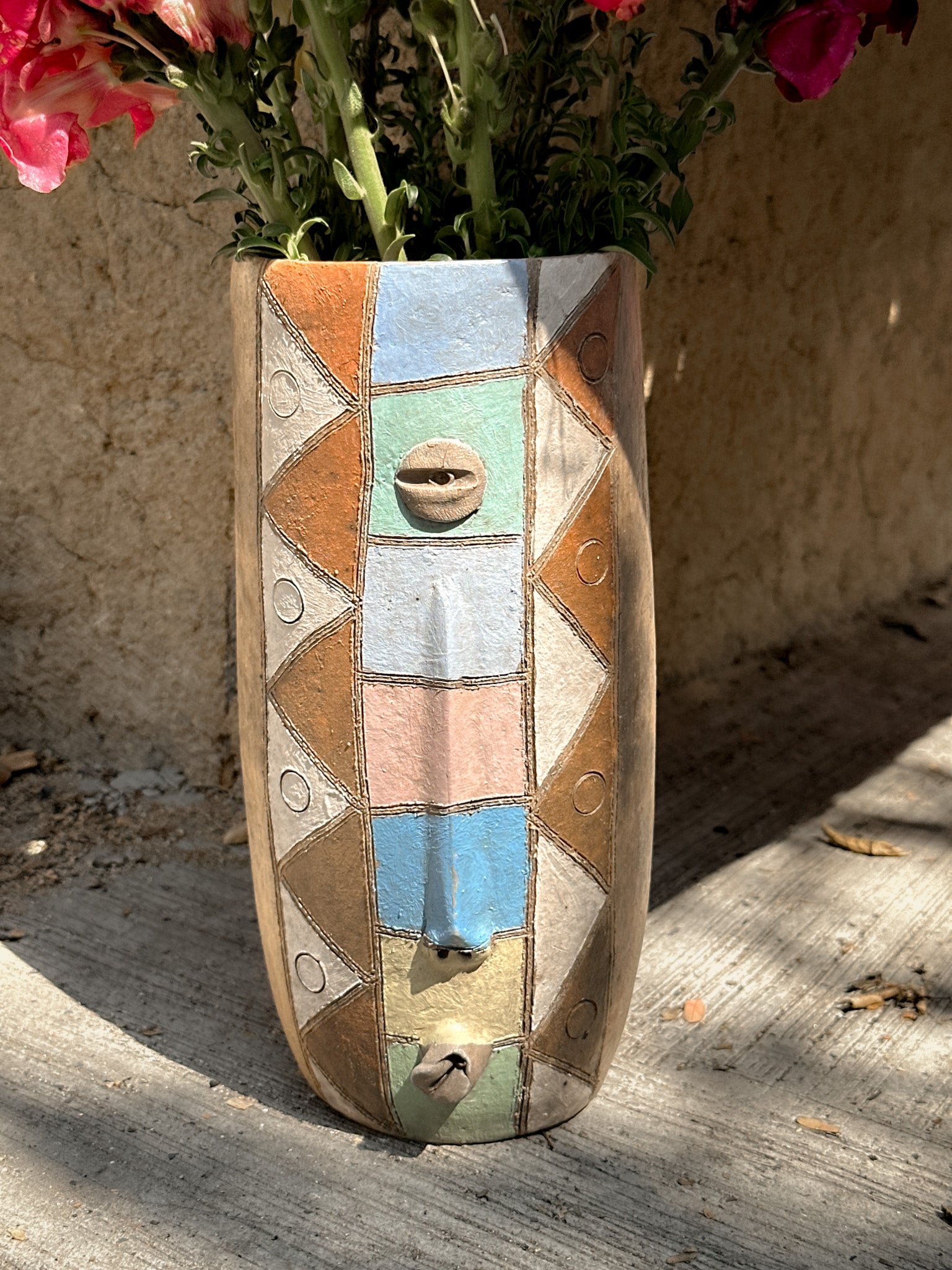 Medium Colorful Decorative Flower Vase