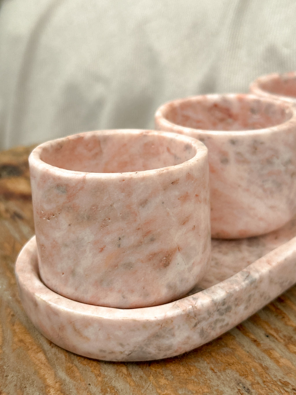 Pink Marble Sauce Dish Set