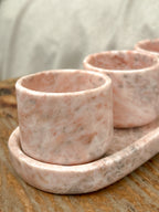 Pink Marble Sauce Dish Set