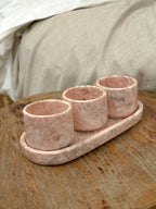 Pink Marble Sauce Dish Set