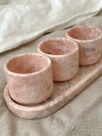 Pink Marble Sauce Dish Set
