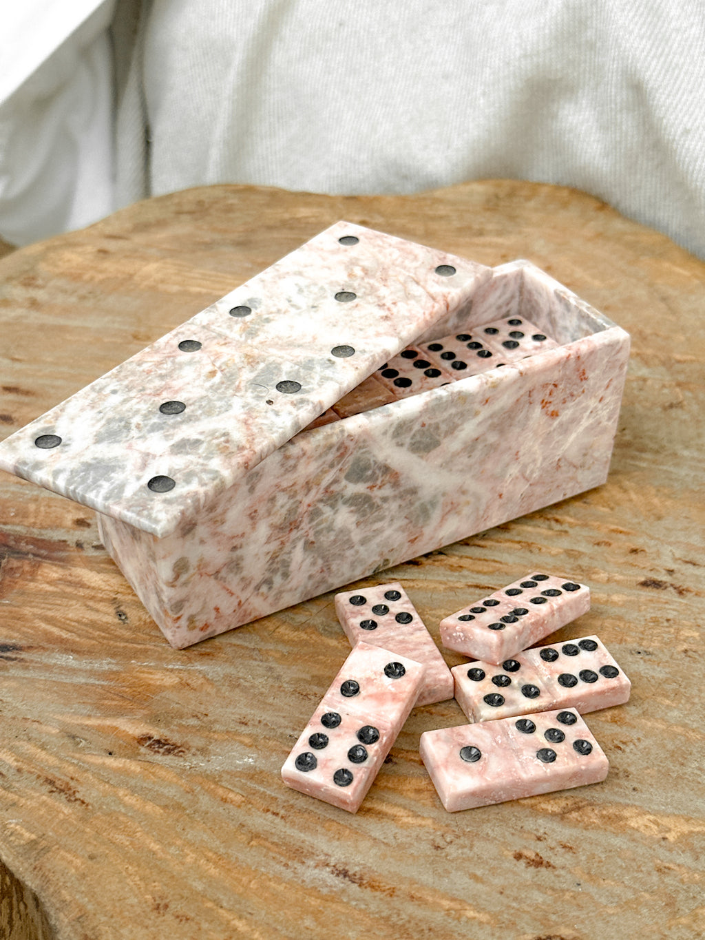 Pink Marble Domino