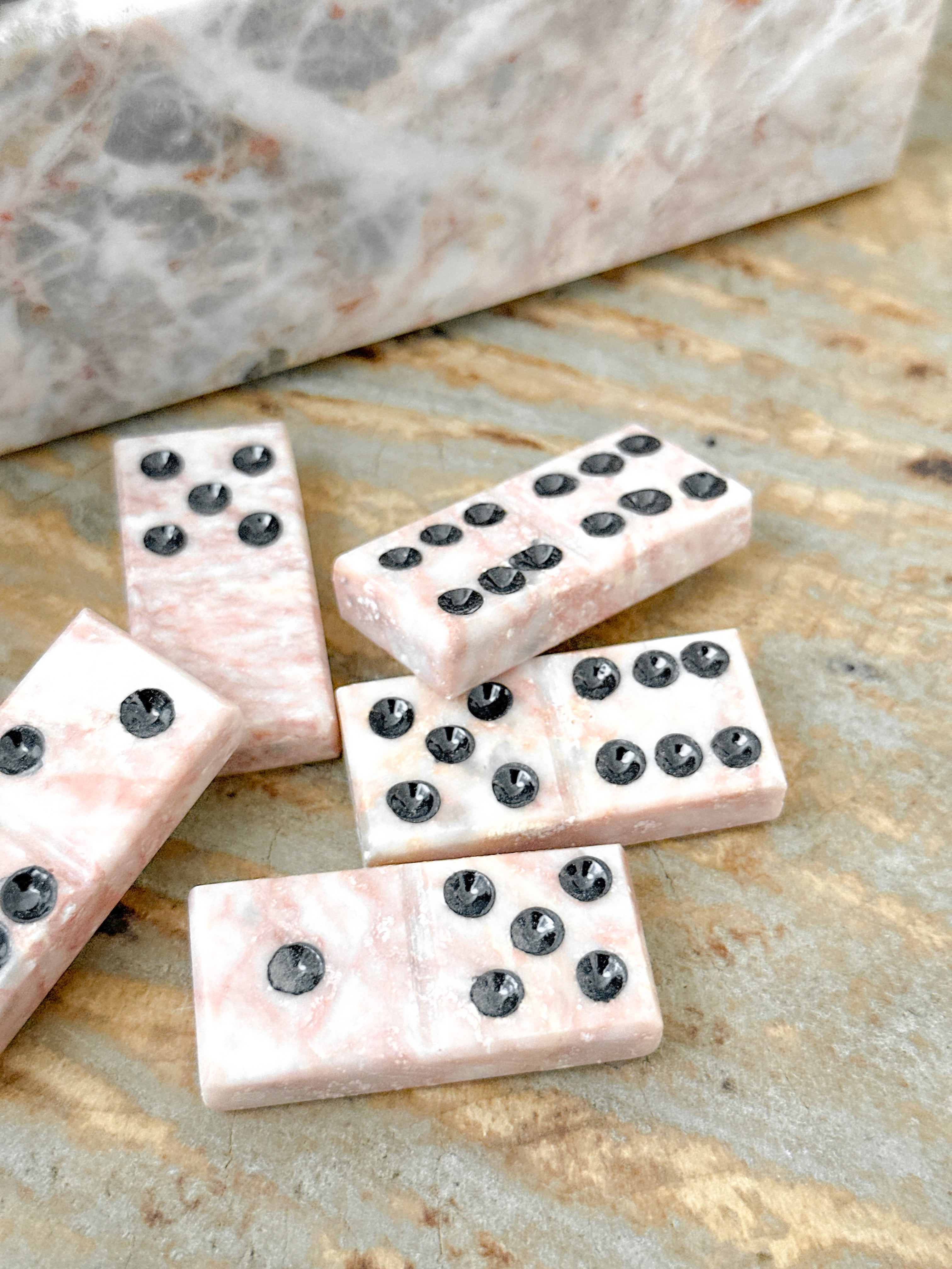Pink Marble Domino