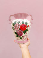 Jarrón de flores rosas en preventa (ENVÍO EN APROX. 6-12 SEMANAS)