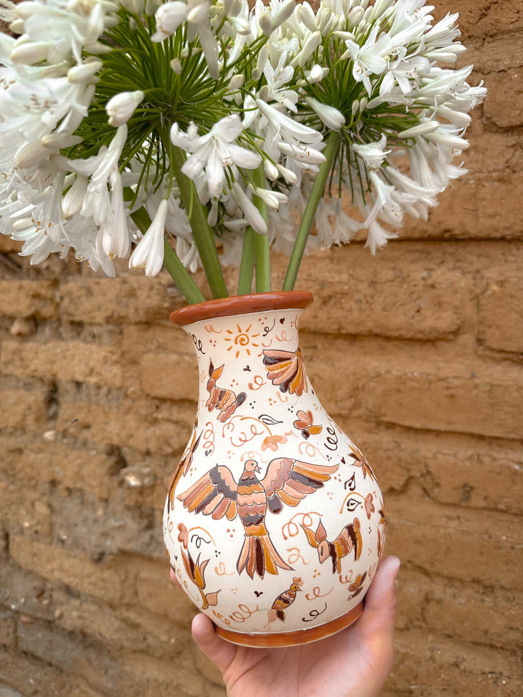 PRE-ORDER Otomi Flower Vase (SHIPS IN APPROX. 6- 12 WEEKS)