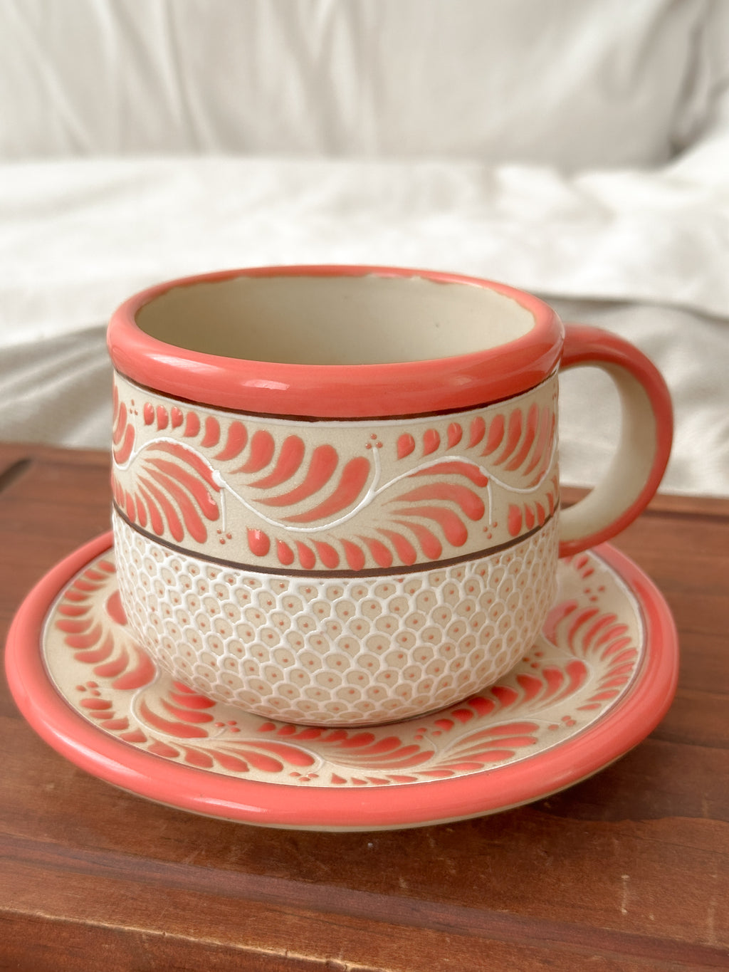PRE-ORDER Raíces Pink Mug And Plate Set (SHIPS IN APPROX. 6-12 WEEKS)