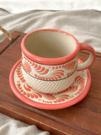 PRE-ORDER Raíces Pink Mug And Plate Set (SHIPS IN APPROX. 6-12 WEEKS)