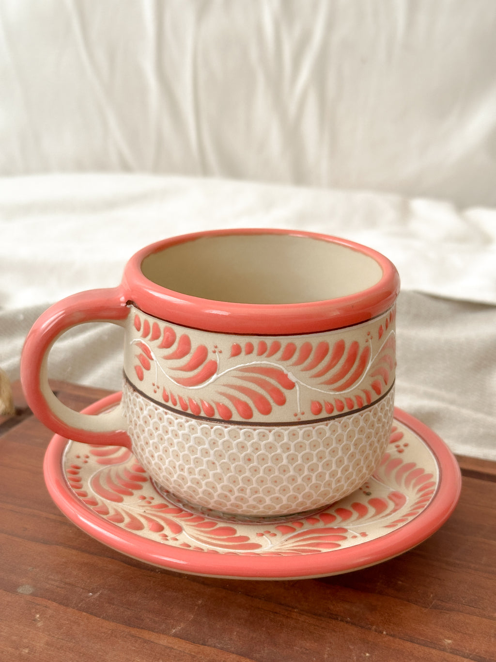 PRE-ORDER Raíces Pink Mug And Plate Set (SHIPS IN APPROX. 6-12 WEEKS)