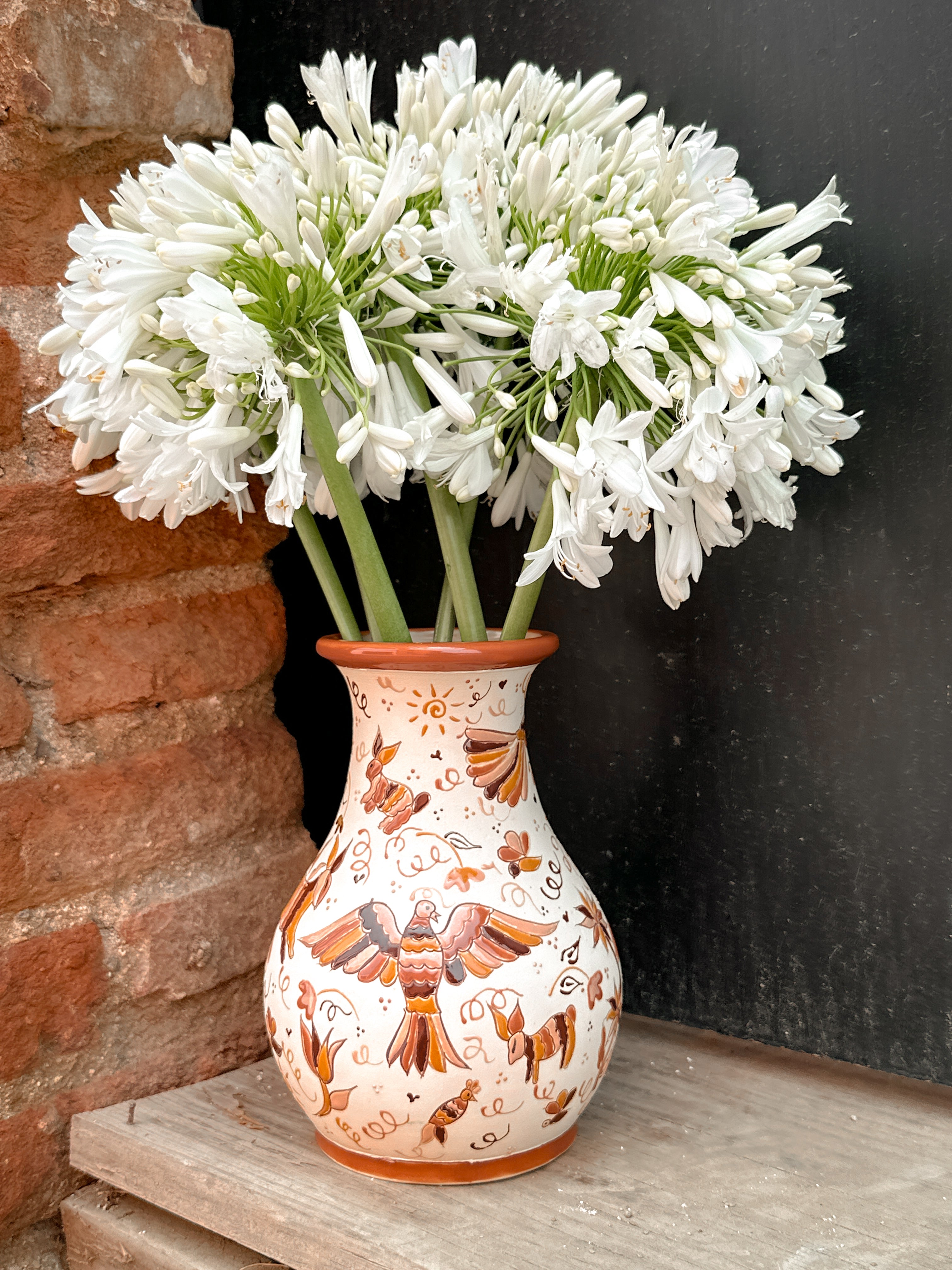 PRE-ORDER Otomi Flower Vase (SHIPS IN APPROX. 6- 12 WEEKS)