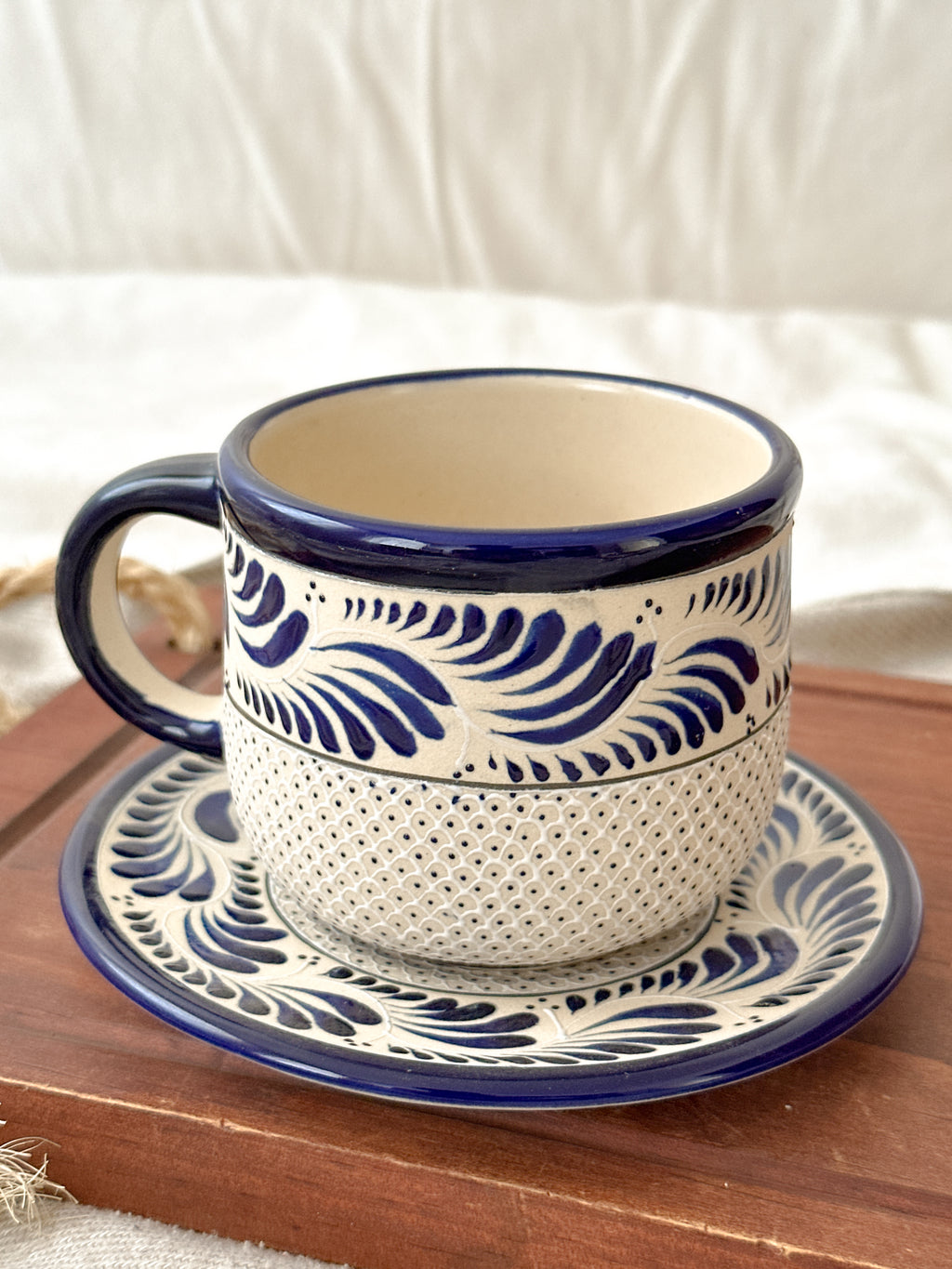 PRE-ORDER Raíces Blue Mug And Plate Set (SHIPS IN APPROX. 6-12 WEEKS)