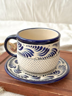 PRE-ORDER Raíces Blue Mug And Plate Set (SHIPS IN APPROX. 6-12 WEEKS)
