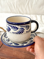 PRE-ORDER Raíces Blue Mug And Plate Set (SHIPS IN APPROX. 6-12 WEEKS)