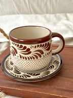 PRE-ORDER Raíces Brown Mug And Plate Set (SHIPS IN APPROX. 6-12 WEEKS)