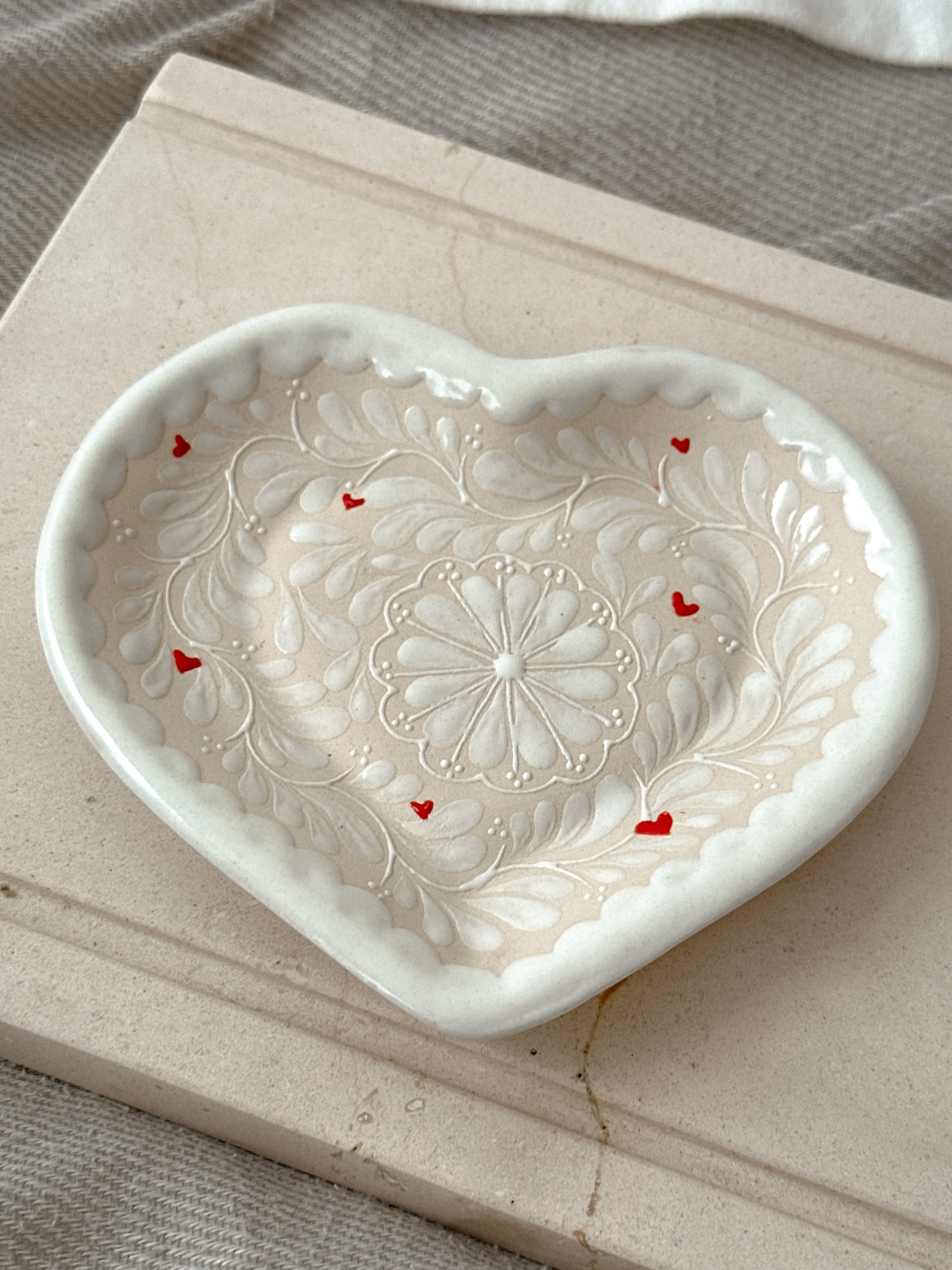 PRE-ORDER Hearts Dessert Plate (SHIPS IN APPROX. 6-12 WEEKS)