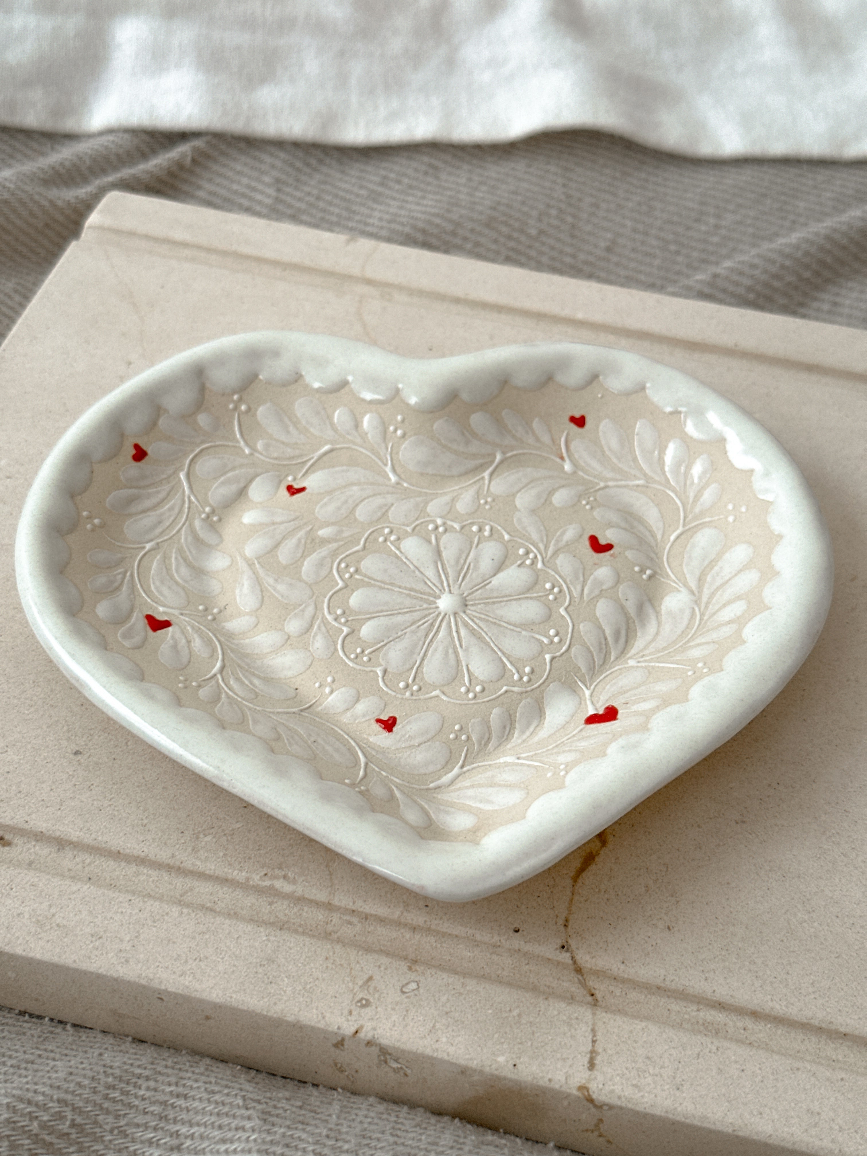 PRE-ORDER Hearts Dessert Plate (SHIPS IN APPROX. 6-12 WEEKS)