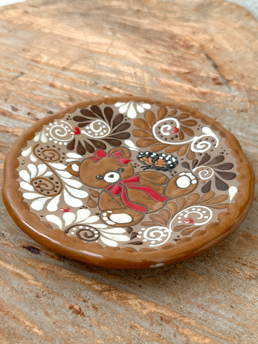 Plato de postre de osito de peluche (ENVÍO EN APROX. 6-12 SEMANAS)