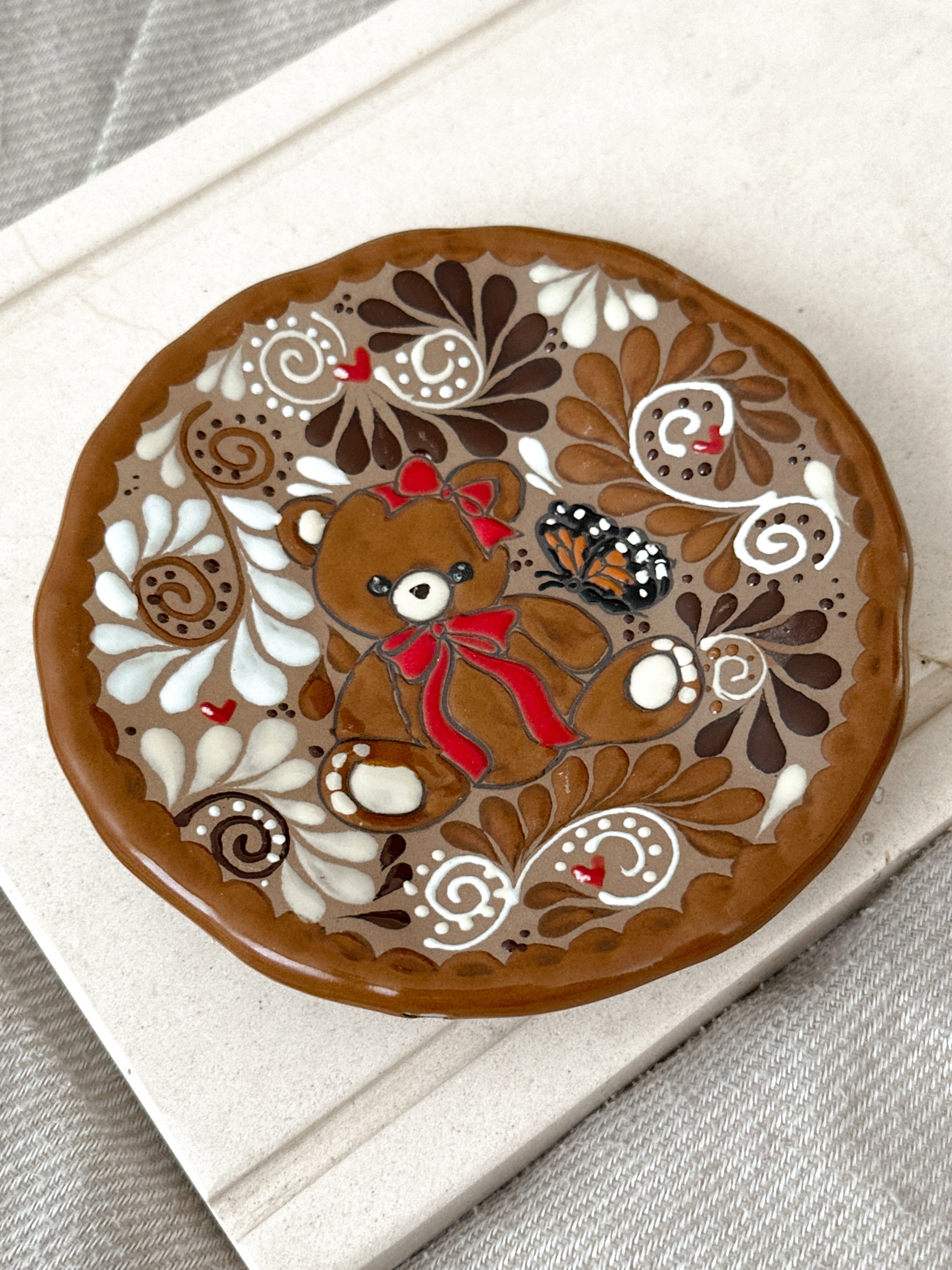 PRE-ORDER Teddy Bear Dessert Plate (SHIPS IN APPROX. 6-12 WEEKS)