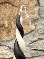 Vela espiral de cera de abejas Domino