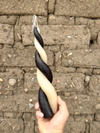 Vela espiral de cera de abejas Domino