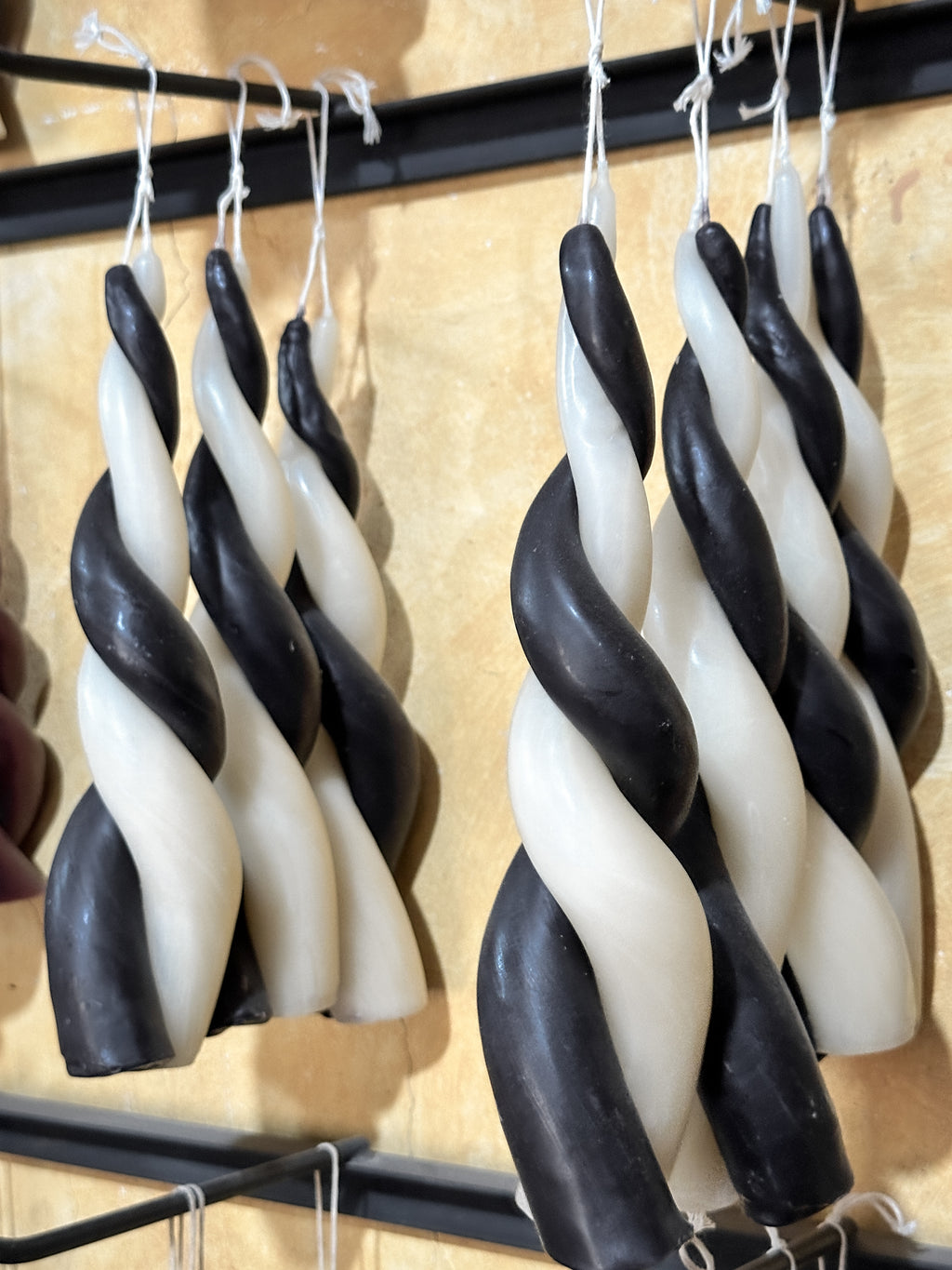 Vela espiral de cera de abejas Domino